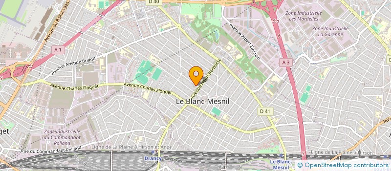 localisation de l'entreprise MK TRANSPORT à LE BLANC-MESNIL