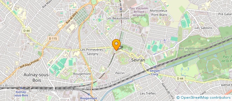 localisation de l'entreprise MK TRANSPORT à SEVRAN