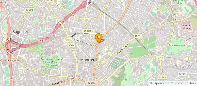 localisation de l'entreprise MK TRANSPORTS à MONTREUIL