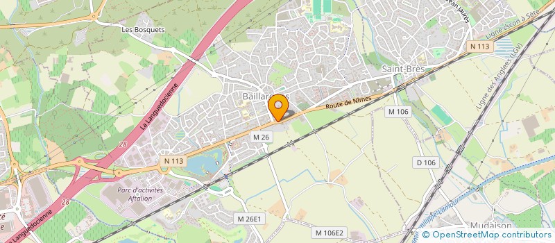 localisation de l'entreprise MK TRANSPORTS à BAILLARGUES