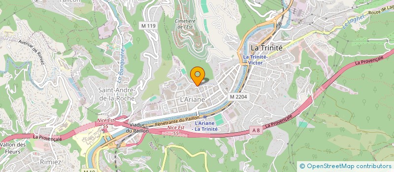 localisation de l'entreprise MKE INVEST à NICE