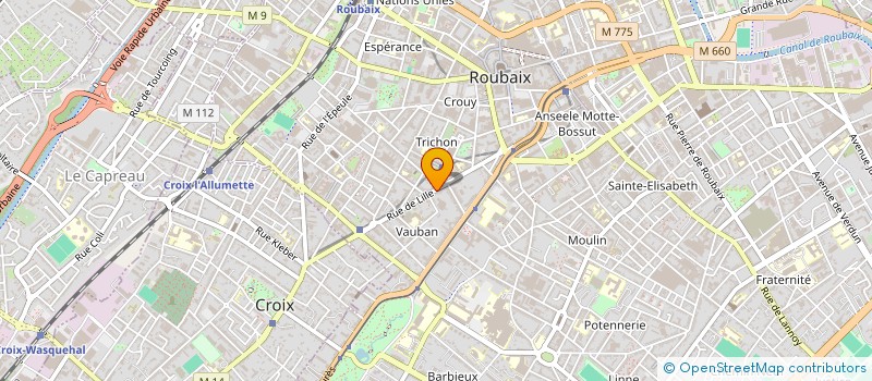 localisation de l'entreprise MKH TRANSPORT  ROUBAIX