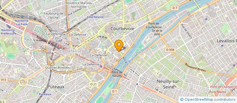 localisation de l'entreprise MKI TRANS à COURBEVOIE