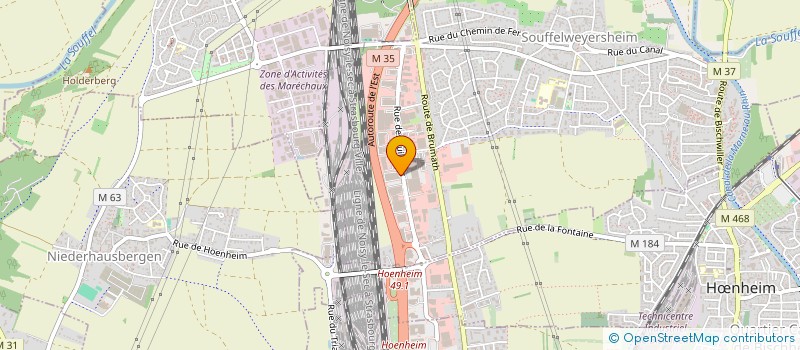 localisation de l'entreprise MKL SYNERGIE  SOUFFELWEYERSHEIM