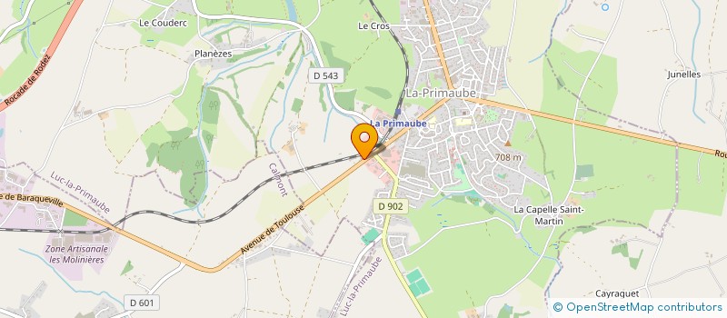 localisation de l'entreprise ML  LUC-LA-PRIMAUBE