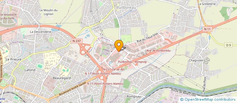 localisation de l'entreprise ML COIFFURE à PUILBOREAU