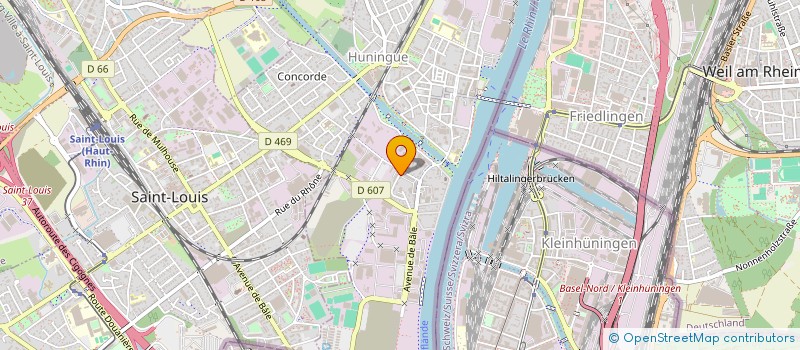 localisation de l'entreprise ML COURTAGE EN TRAVAUX  HUNINGUE