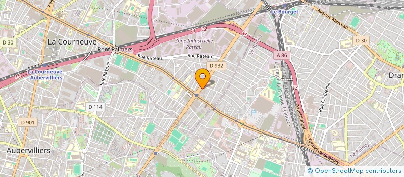 localisation de l'entreprise ML DIFFUSION à LA COURNEUVE