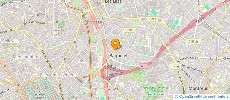 localisation de l'entreprise ML FINANCES ET CONSEIL à BAGNOLET