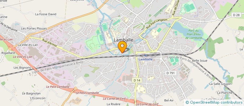 localisation de l'entreprise ML IMPACT  LAMBALLE-ARMOR