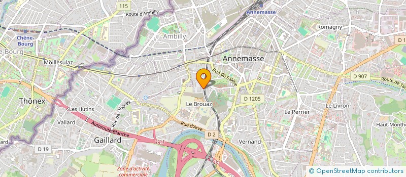 localisation de l'entreprise ML INVEST à ANNEMASSE