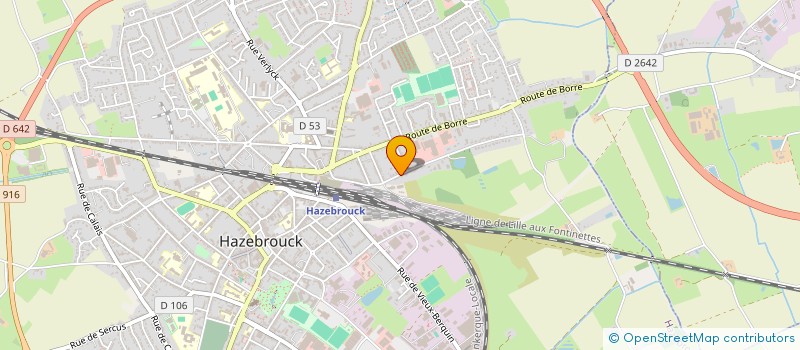 localisation de l'entreprise ML INVEST à HAZEBROUCK