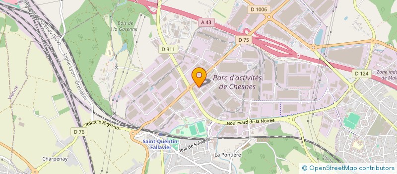 localisation de l'entreprise ML LOGISTICS à SAINT-QUENTIN-FALLAVIER