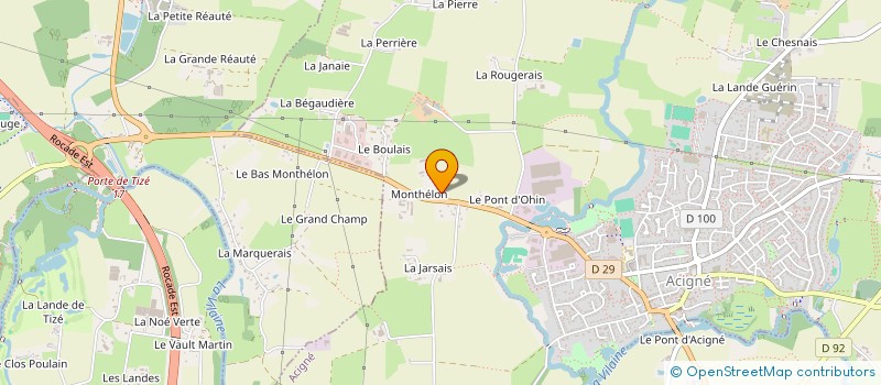 localisation de l'entreprise ML MARTIN  ACIGNE