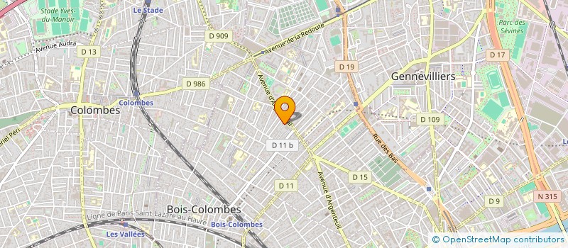 localisation de l'entreprise ML PARTNERS à BOIS-COLOMBES