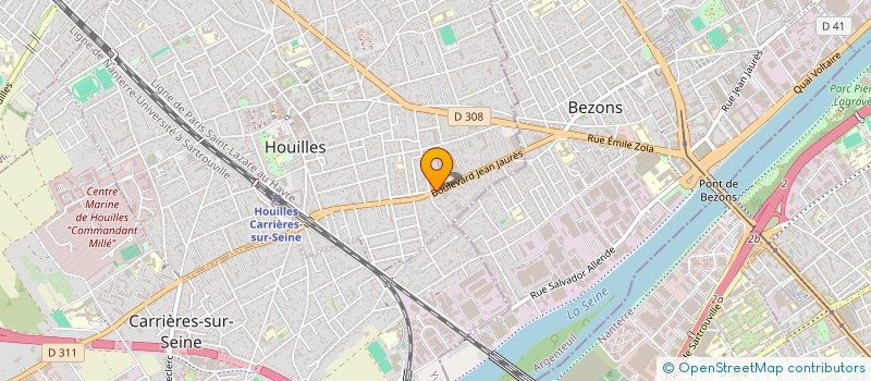 localisation de l'entreprise ML PIZZA  HOUILLES