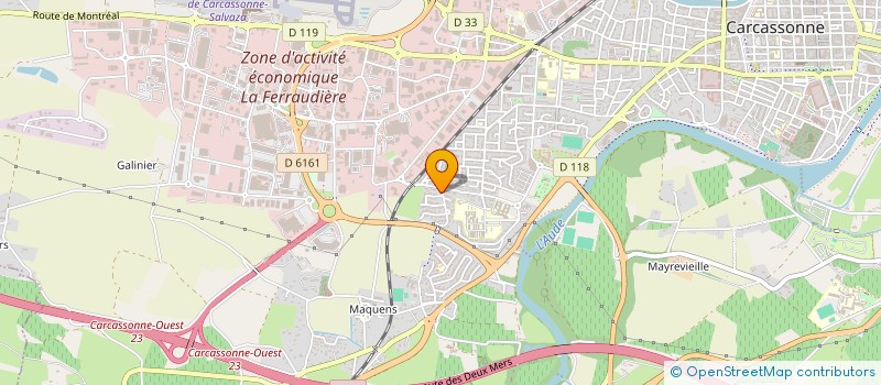 localisation de l'entreprise ML PRODUCTION à CARCASSONNE