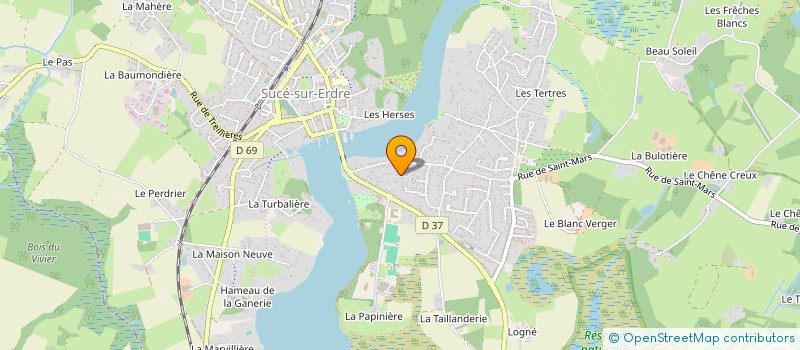 localisation de l'entreprise ML THERAPIES INTEGRATIVES  SUCE-SUR-ERDRE