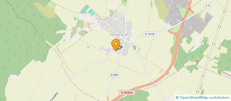 localisation de l'entreprise MLA  SAVIGNY-LE-SEC