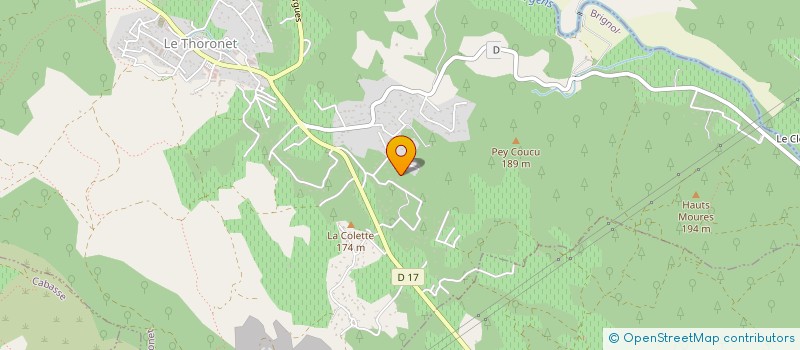 localisation de l'entreprise MLB  LE THORONET