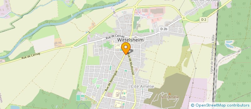 localisation de l'entreprise MLB FITNESS à WITTELSHEIM