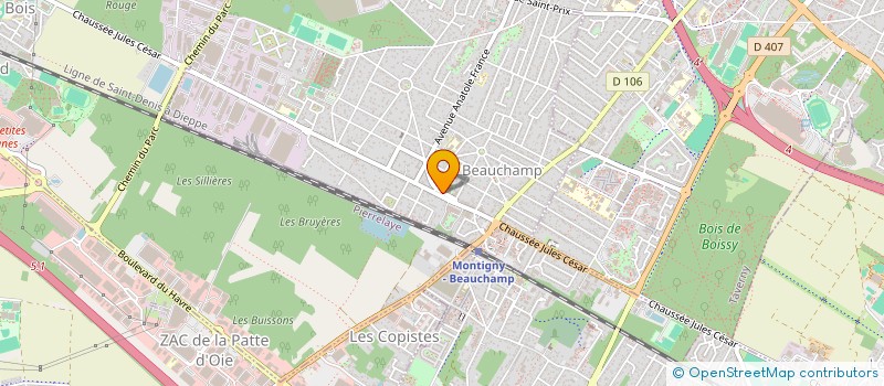 localisation de l'entreprise MLC  BEAUCHAMP