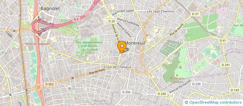 localisation de l'entreprise MLE LECLERC FERNANDE  MME LECLERC  MONTREUIL