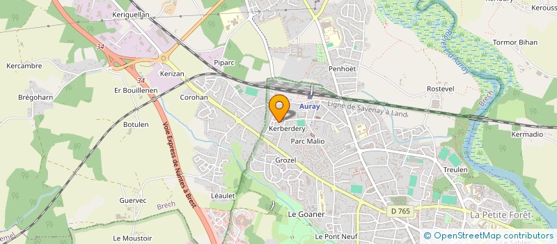 localisation de l'entreprise MLG TP à AURAY
