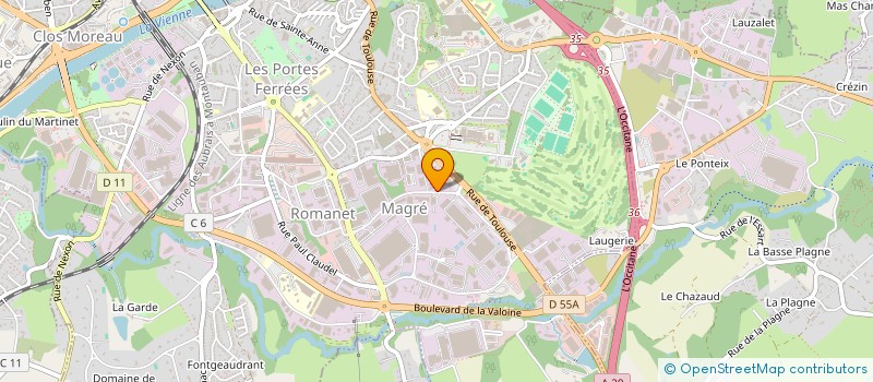localisation de l'entreprise MLH à LIMOGES