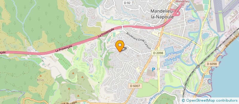 localisation de l'entreprise MLH DEVELOPMENT à MANDELIEU-LA-NAPOULE