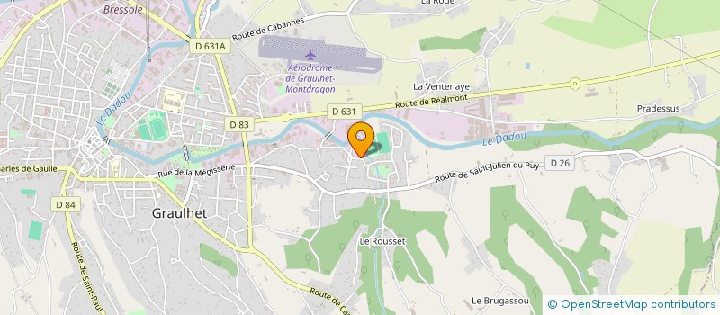 localisation de l'entreprise MLK FIBRE OPTIQUE  GRAULHET