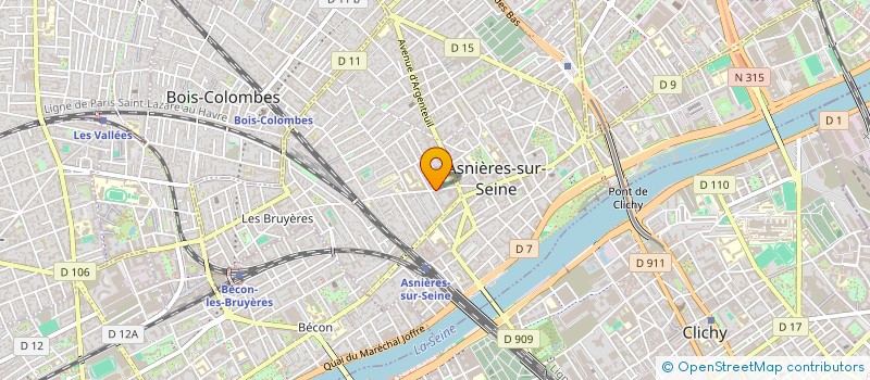 localisation de l'entreprise MLM BATIMENT à ASNIERES-SUR-SEINE