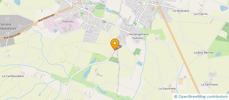 localisation de l'entreprise MLN PROD à SAINTE-FLORENCE