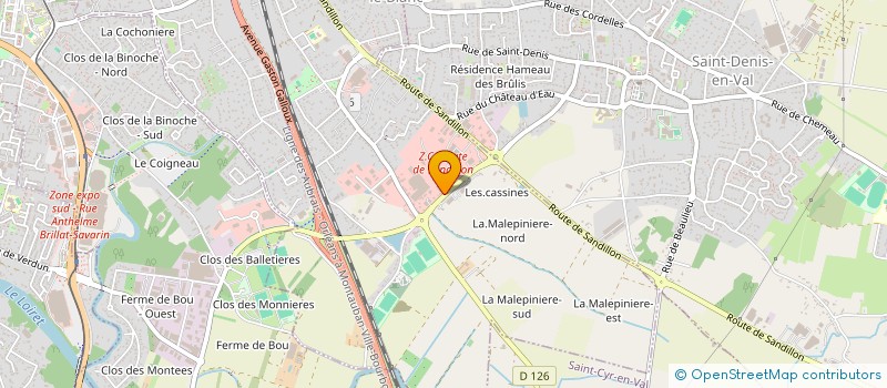 localisation de l'entreprise MLP  SARAN