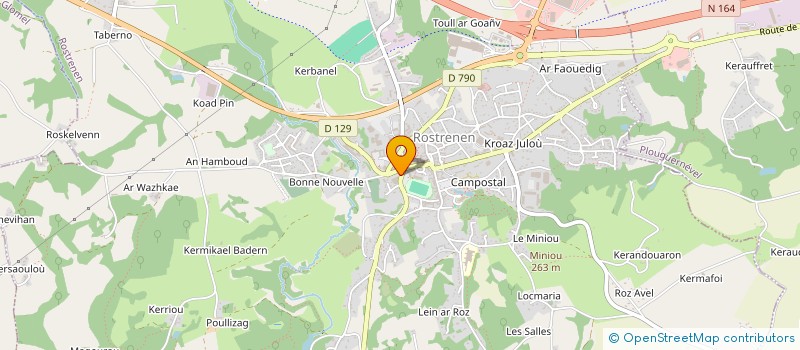 localisation de l'entreprise MLR  ROSTRENEN