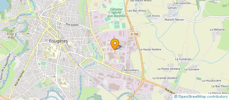 localisation de l'entreprise MLR LAVAL à FOUGERES