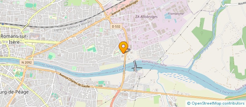 localisation de l'entreprise MLS MENUISERIES à ROMANS-SUR-ISERE