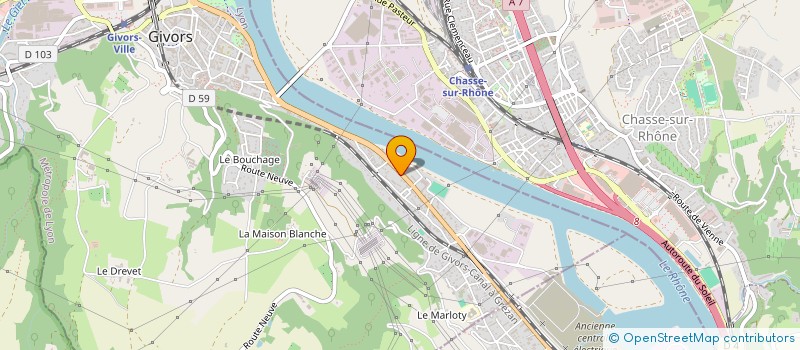 localisation de l'entreprise MLSN FIBRE à GIVORS