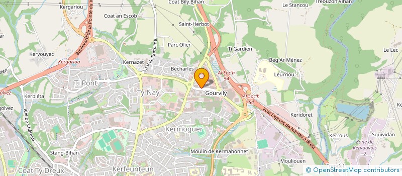 localisation de l'entreprise MLT DIFFUSION à QUIMPER