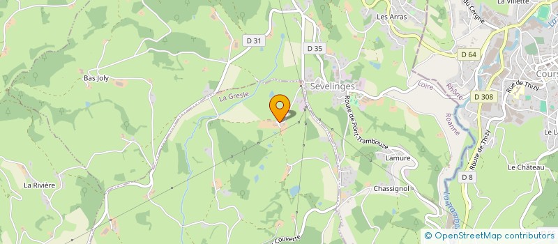 localisation de l'entreprise MLV 42  LA GRESLE