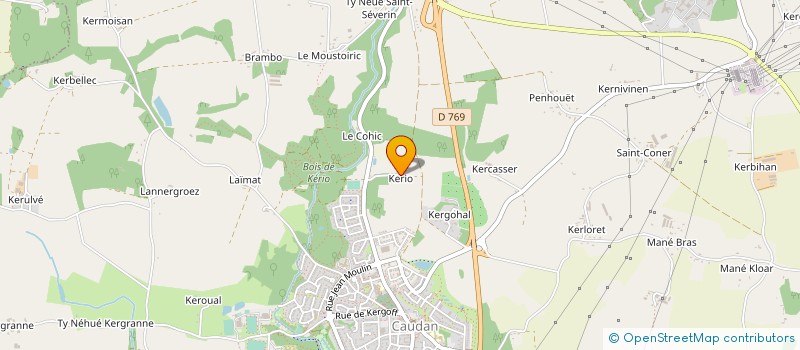localisation de l'entreprise MM à CAUDAN