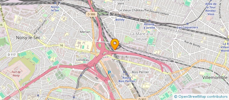 localisation de l'entreprise MM BAT à ROSNY-SOUS-BOIS