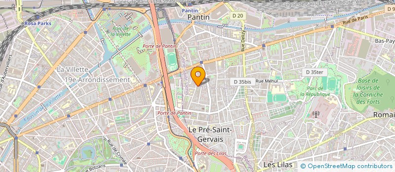 localisation de l'entreprise MM.C  PANTIN