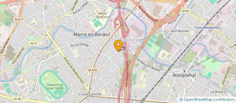 localisation de l'entreprise MM INVEST à MARCQ-EN-BARŒUL