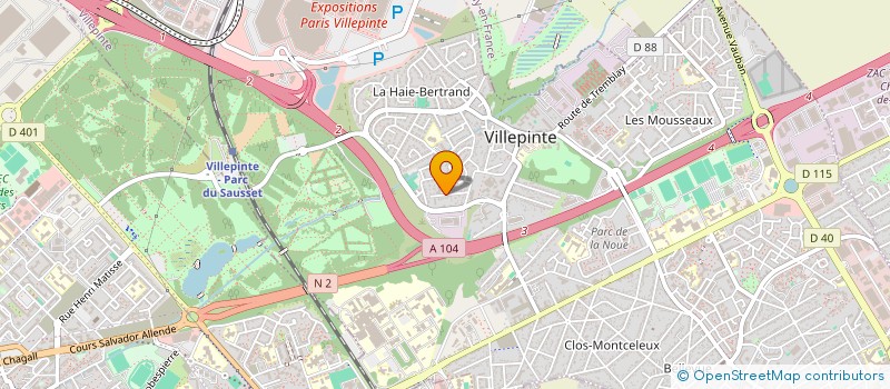 localisation de l'entreprise MM INVEST à VILLEPINTE