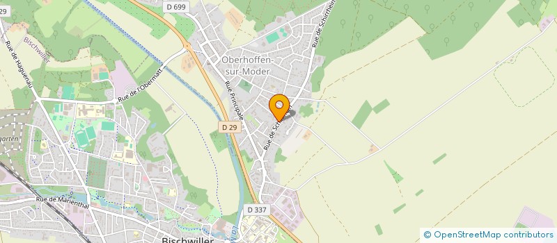 localisation de l'entreprise MM PEINTURE & MATIERES  OBERHOFFEN-SUR-MODER