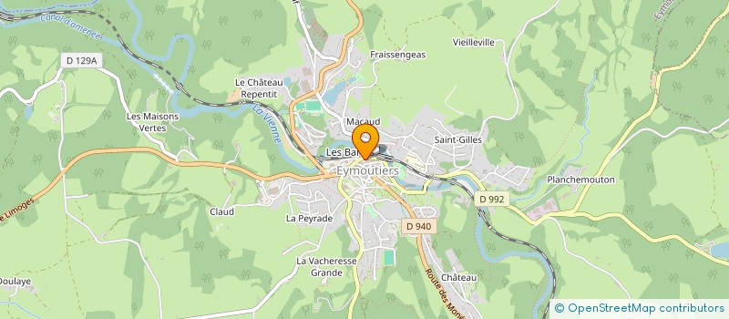 localisation de l'entreprise MM&S à EYMOUTIERS