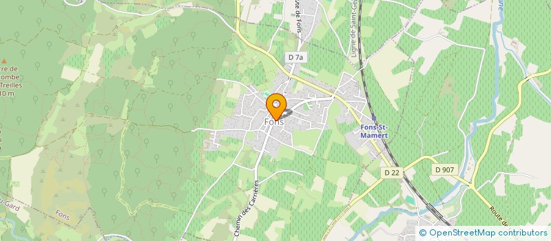 localisation de l'entreprise MM2M  FONS