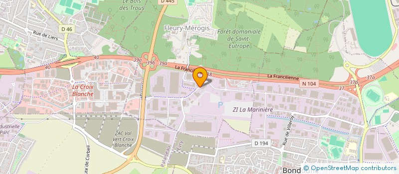 localisation de l'entreprise MMB à FLEURY-MEROGIS