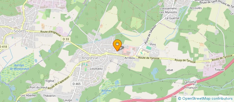 localisation de l'entreprise MMC PISCINES à ANGRESSE